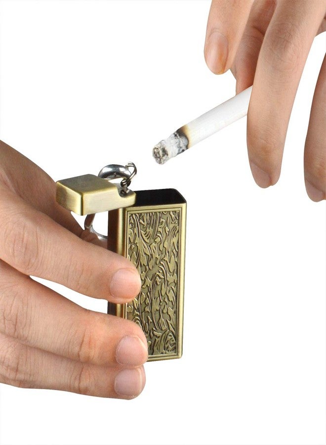 Linkidea 2 Pack Metal Ashtray with Lid, Small Outdoor Portable Cigarettes Cigars Ashtray for Travelling, Camping, Picnic, Indoor Auto, Home, Sand, Car, Patio (Gold) - Image 4